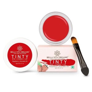 Засіб для очей, щік та губ з Малиною та олією Авокадо (8 г), Tinty Eye Cheek Lip Raspberry Avocado Oil, Bella Vita Під