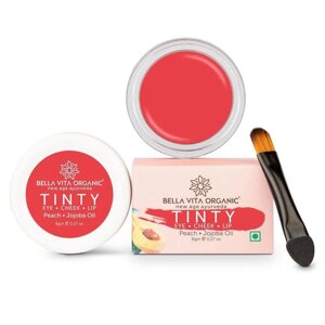 Засіб для очей, щік та губ з Персиком та олією Жожоба (8 г), Tinty Eye Cheek Lip Peach Jojoba Oil, Bella Vita Під