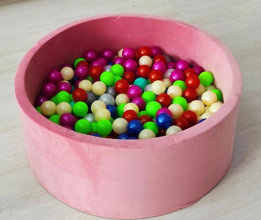 Сухий Басейн для дітей з кольоровими кульками в комплекті 192 кульки, басейн манеж, дитячий сухий басейн, сухі басейни від компанії greencard - фото 1