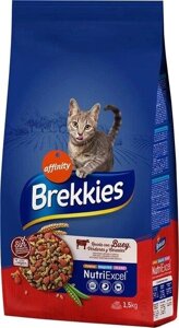 Сухий корм для котів Brekkies Cat Beef з яловичиною 1.5 кг (8410650880808) Код/Артикул 185 416733900