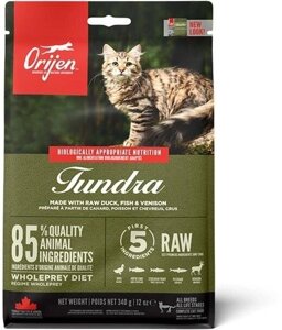 Сухий корм для кішок всіх порід та вікових груп Orijen Tundra Cat, 340 г (o28334) (0064992283346) Код/Артикул 185