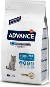 Сухий корм для стерилізованих котів і кішок Advance Sterilized 1.5 кг (8410650160474) Код/Артикул 185 56209638