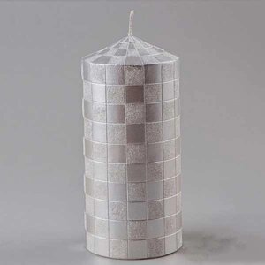 Весільна свічка сріблястого кольору 15 см (арт. Y-056Q) Код/Артикул 84 Y-056Q