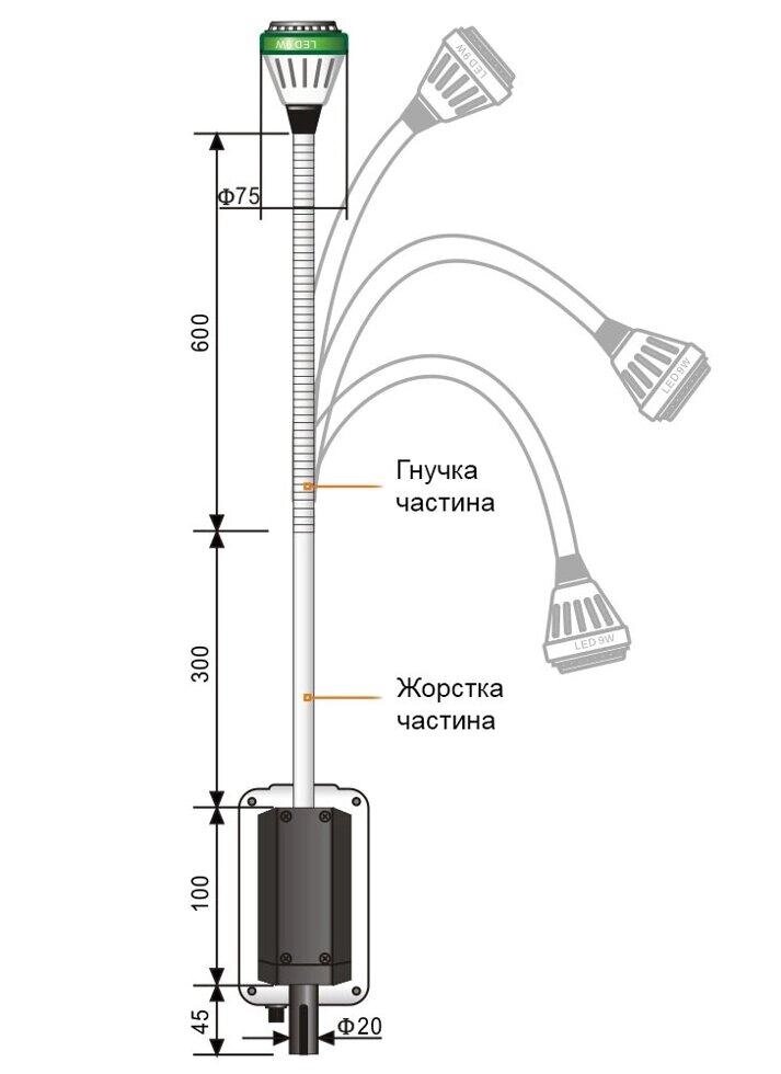 Світильник операційний пересувна  KD-202B-3 Код/Артикул 94 KD-202B-3 від компанії greencard - фото 1