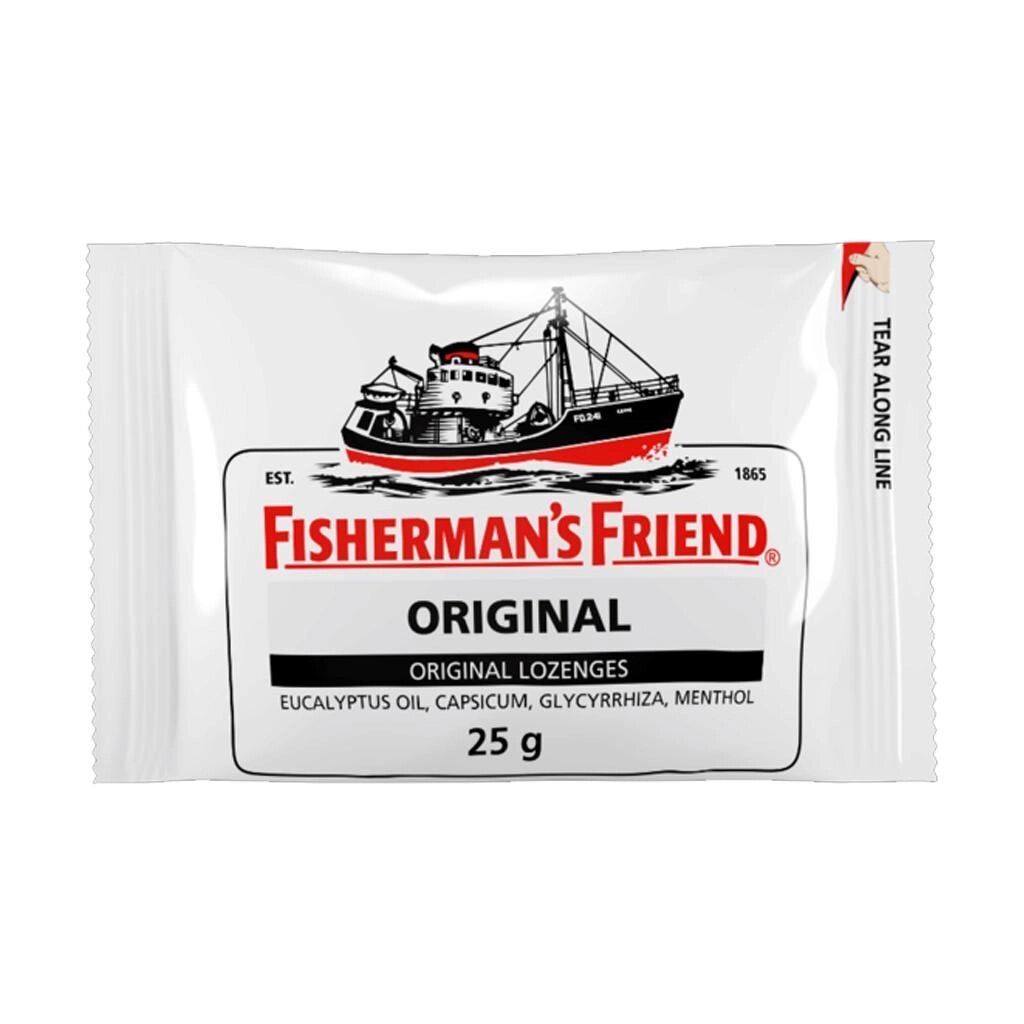 Таблетки Fisherman's Friend, Original, Оригінальні пастилки, евкаліптова олія, стручковий перець, солодка, ментол, 25  від компанії greencard - фото 1