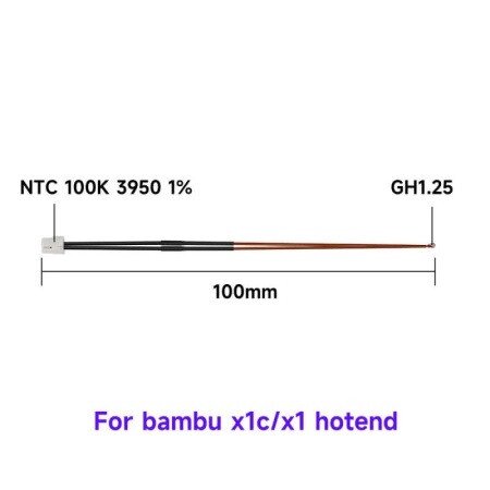 Термістор для 3D-принтера Bambu Lab X1/ X1C (оригінал) / Високотемпературний термістор для 3Д-принтерів Код/Артикул 57 від компанії greencard - фото 1