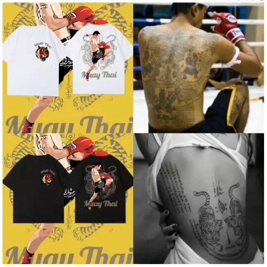 Tiger Muay Thai Футболка для кікбоксингу, 3D-принт, захист від татуювань, тигри, для чоловіків та жінок, унісекс, с Під  від компанії greencard - фото 1