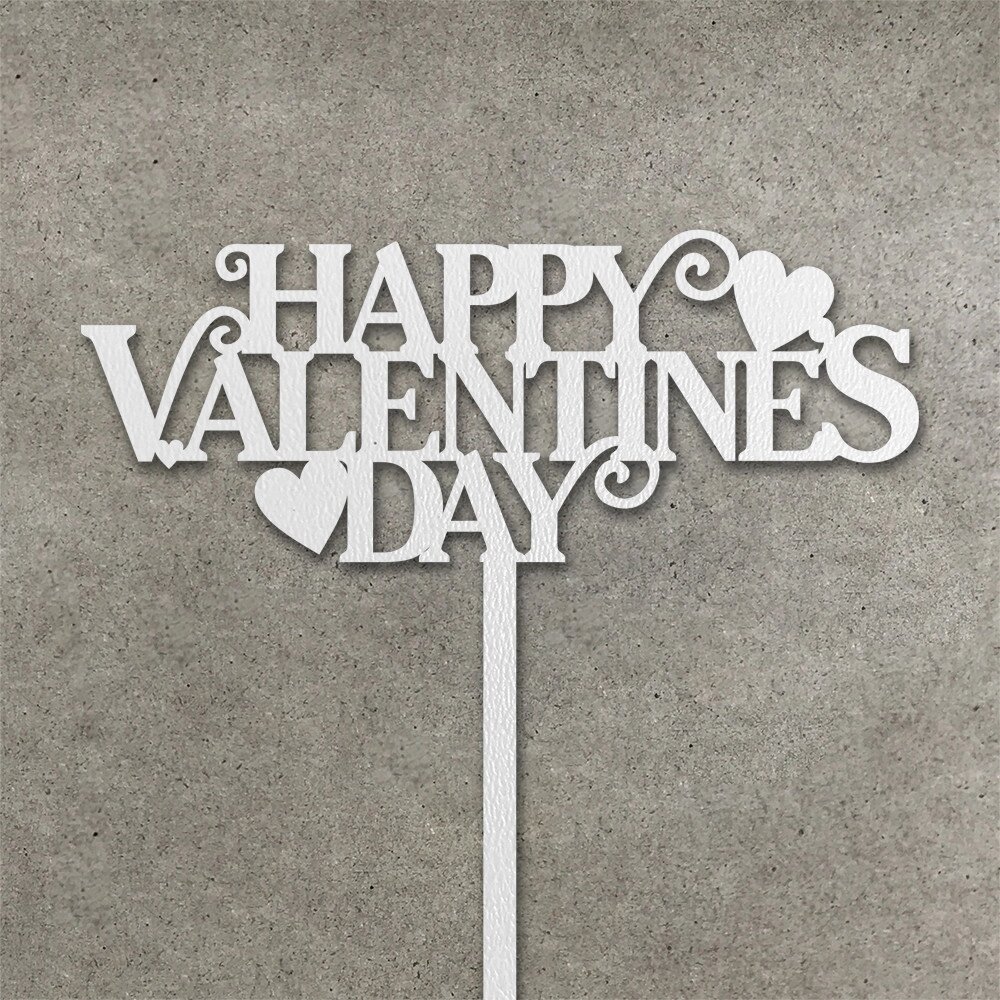 Топпер "Happy Valentines Day" з ДВП ( 13 см) Код/Артикул 80 Т0227б від компанії greencard - фото 1