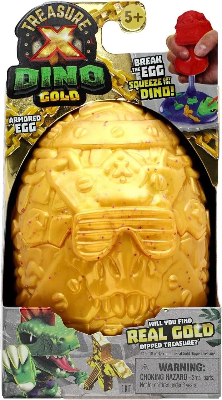 Treasure X Dino Gold Armored Egg. Набір золоте броньоване яйце динозавтра Код/Артикул 75 1011 від компанії greencard - фото 1