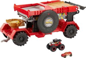Трек Хот Вілс Пересувний Трамплін Hot Wheels Monster Trucks Down Hill Race & Go Playset GFR15 Mattel Оригінал