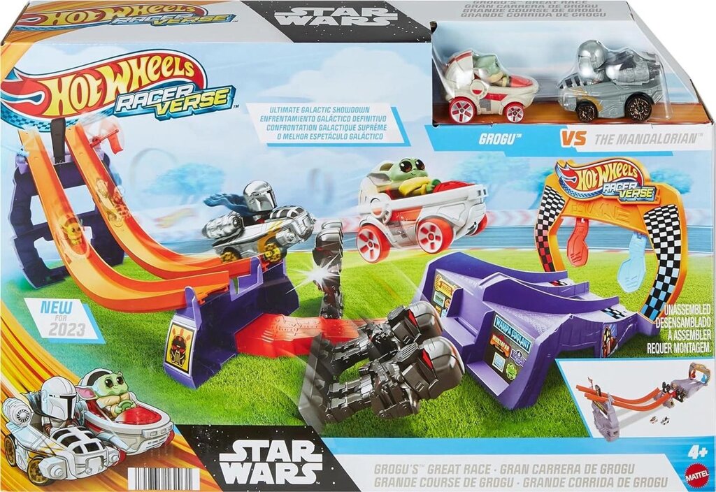 ТрекHot Wheels RacerVerse Star Wars із 2 гонщиками Grogu the Mandalorian Код/Артикул 75 880 Код/Артикул 75 880 від компанії greencard - фото 1