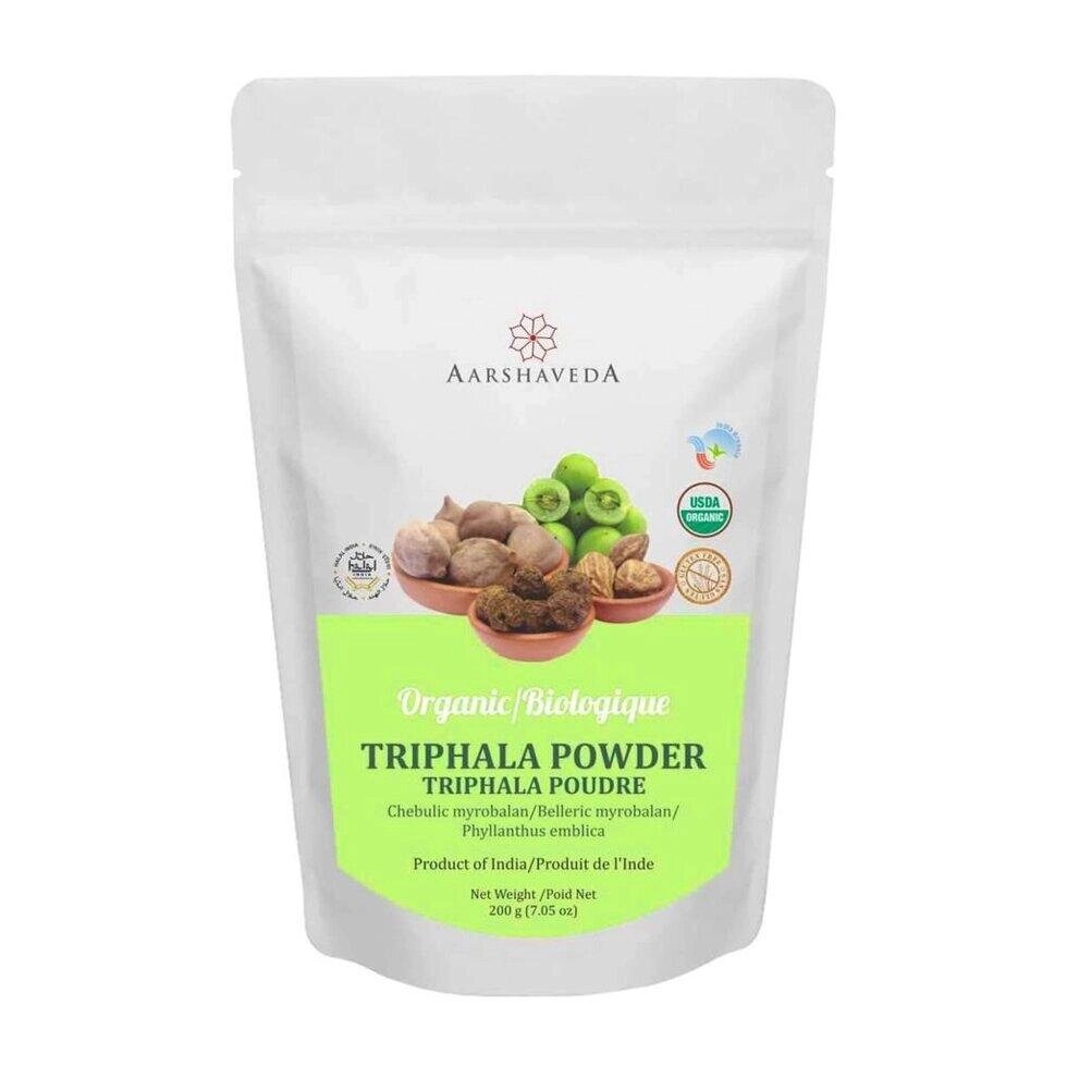 Трифала (200 г), Organic Triphala Powder,  Aarshaveda Під замовлення з Індії 45 днів. Безкоштовна доставка. від компанії greencard - фото 1