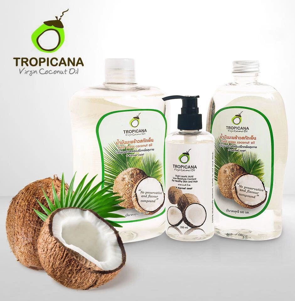 Tropicana Натуральне 100% кокосове масло першого віджиму Під замовлення з Таїланду за 30 днів, доставка безкоштовна від компанії greencard - фото 1