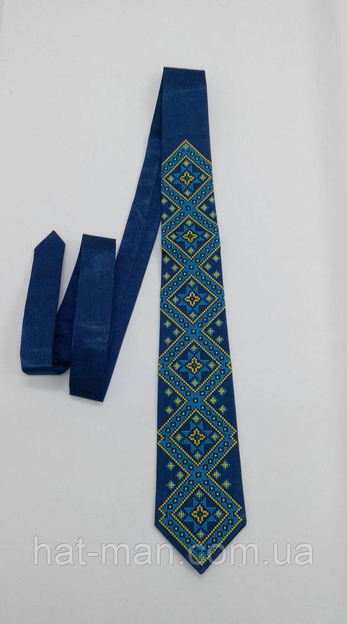 Українська краватка синя вишита КодАртикул 2 від компанії greencard - фото 1