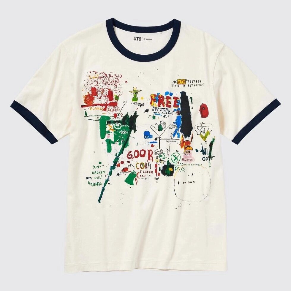 Uniqlo JAPAN UT Archive UT Футболка з малюнком Jean Michel Basquiat з короткими рукавами, стандартний крій під від компанії greencard - фото 1