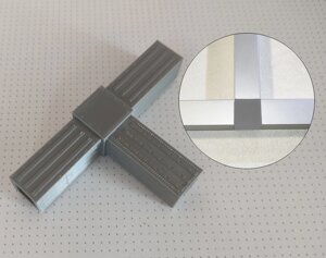 Посилений з'єднувач трійник для алюмінієвого профілю 20 х 20 х 1,5 мм Gray Код/Артикул 184 00010