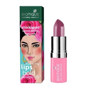 Зволожуюча матова помада для губ Ранкове сяйво (4,2 г), Starkissed Moist Matte Lipstick Morning Glory, Biotique Під