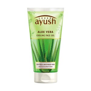 Зволожуючий та охолоджуючий гель для обличчя з Алое віра (150 г), Aloe Vera Cooling Face Gel, Lever Ayush Під