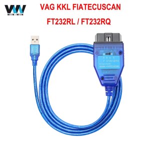 VAG KKL fiat ECU SCAN VAG 409 KKL OBD2 автомобільний діагностичний кабель для fiat ECU scan FTDI FT232RL FT232RQ VAG