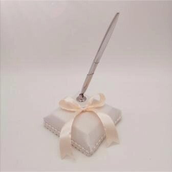 Весільна ручка для розпису, персиковий бант Код/Артикул 84 0700-28 від компанії greencard - фото 1