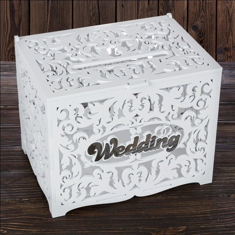 Весільний дерев'яний скриня "WEDDING" 27х21х21 см (арт. SD-00106) Код/Артикул 84 SD-00106 від компанії greencard - фото 1