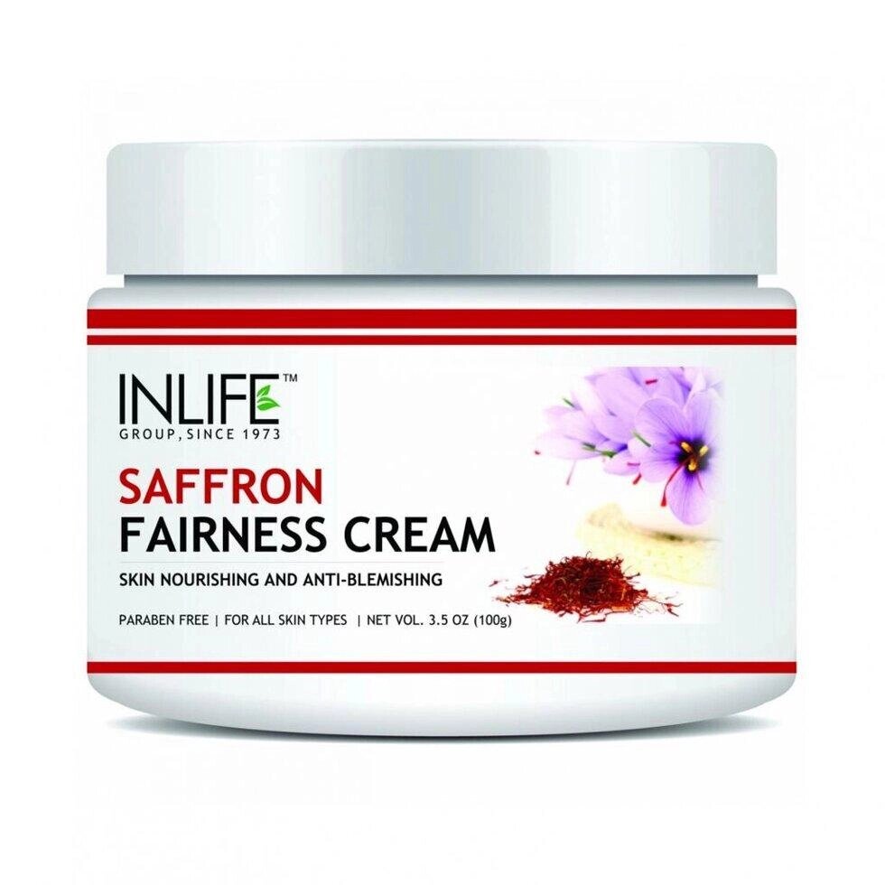 Відбілюючий крем для обличчя із Шафраном (100 г), Saffron Fairness Cream,  INLIFE Під замовлення з Індії 45 днів. від компанії greencard - фото 1