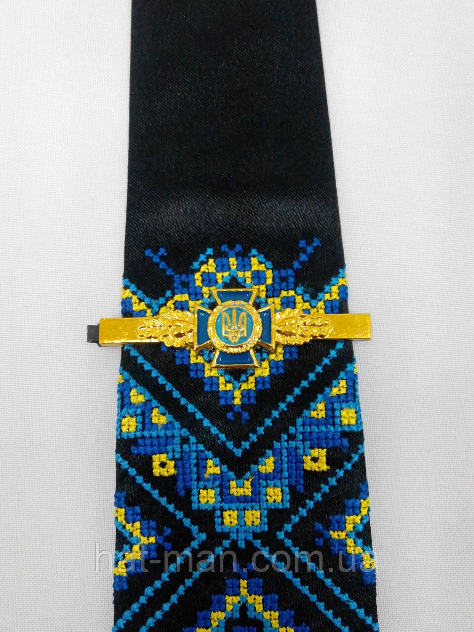 Вишита краватка чорна з зажимом СБУ КодАртикул 2 від компанії greencard - фото 1