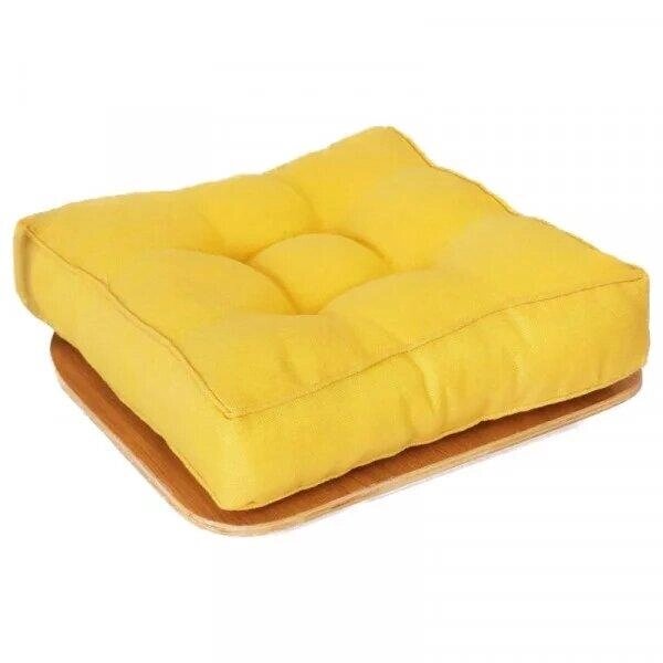 Висока подушка на стілець жовта Код/Артикул 5 0534-18 від компанії greencard - фото 1