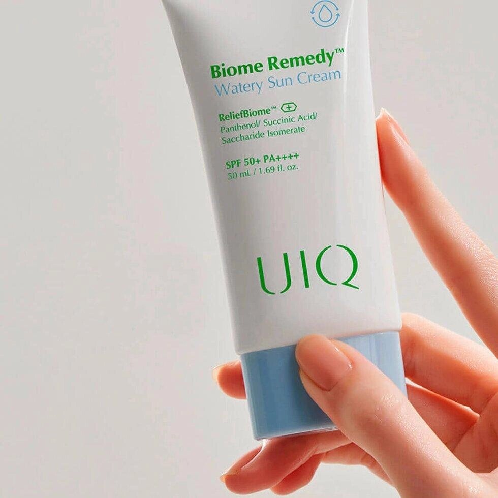 Водянистий сонцезахисний крем UIQ Biome Remedy 50 мл SPF50+ PA++++, KBeauty, Korean Cosmetics, зразок під замовлення з від компанії greencard - фото 1