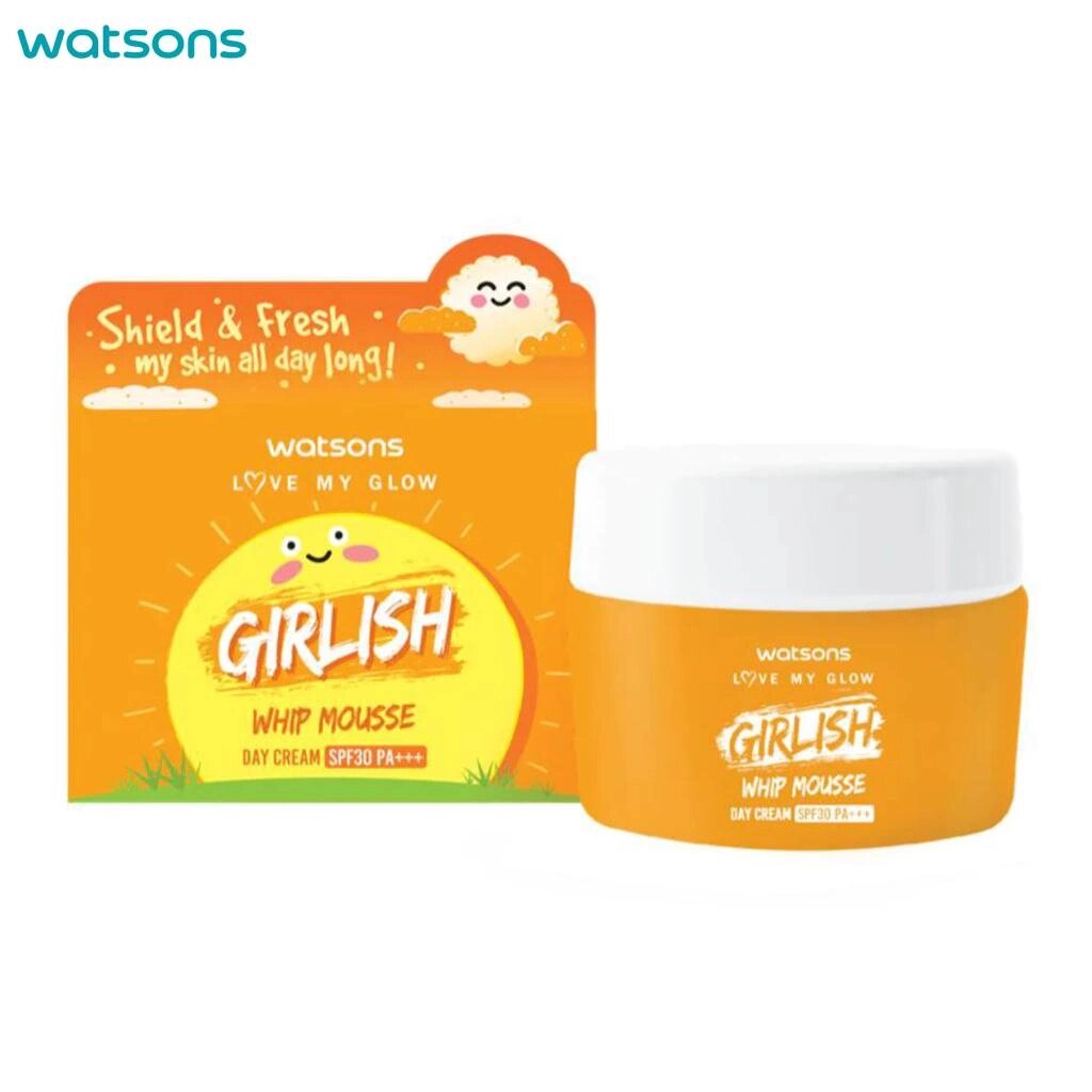 Watsons Love My Glow Girlish Whip Mousse Денний крем SPF30 PA+++ 50 мл. Під замовлення з Таїланду за 30 днів, доставка від компанії greencard - фото 1