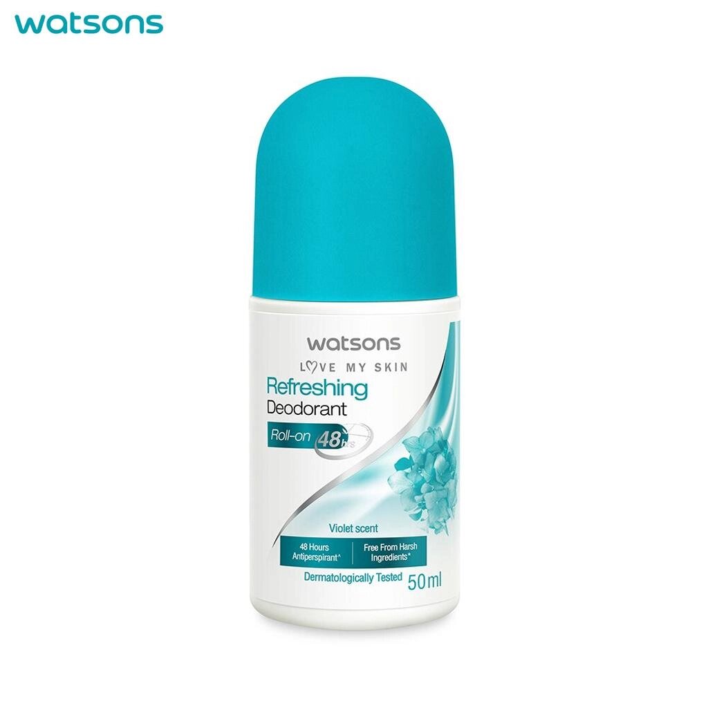Watsons Освіжаючий кульковий дезодорант Love My Skin з ароматом водяної лілії, антиперспірант з терміном дії 48 Під від компанії greencard - фото 1