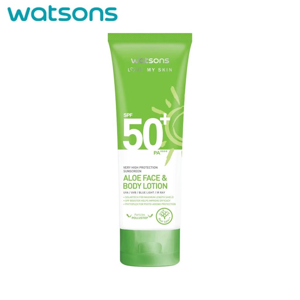 Watsons Сонцезахисний крем Love My Skin з дуже високим ступенем захисту Алое для обличчя та тіла SPF50+ PA++++, Під від компанії greencard - фото 1