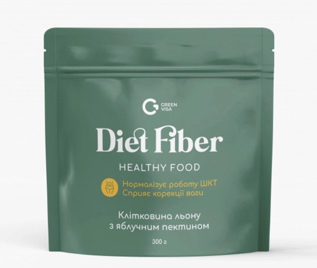 Яблучний пектин із льоном клітковина для схуднення Diet Fiber 300 гр Код/Артикул 194 13/003 від компанії greencard - фото 1