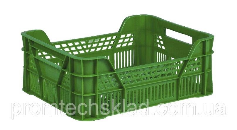 Ящик пластиковий 400х300х155/110 мм зелень Код/Артикул 132 ST4315-3120 зелений від компанії greencard - фото 1