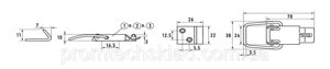 Засувка неіржавка 2/50 А2 AISI 305 (96 х 38 мм) Код/Артикул 132