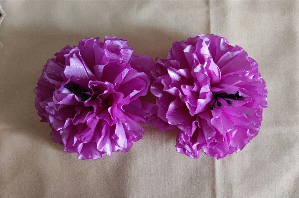 Заколки для волосся квіточки фіолетового кольору пара-100грн Код/Артикул 87 від компанії greencard - фото 1