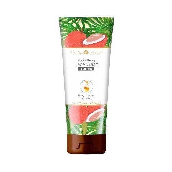 Засіб для вмивання з Медом, Лічі та Вітаміном В3 (100 г), Face Wash for Her Honey Lychee Vitamin B3,  Herbs & More Під від компанії greencard - фото 1