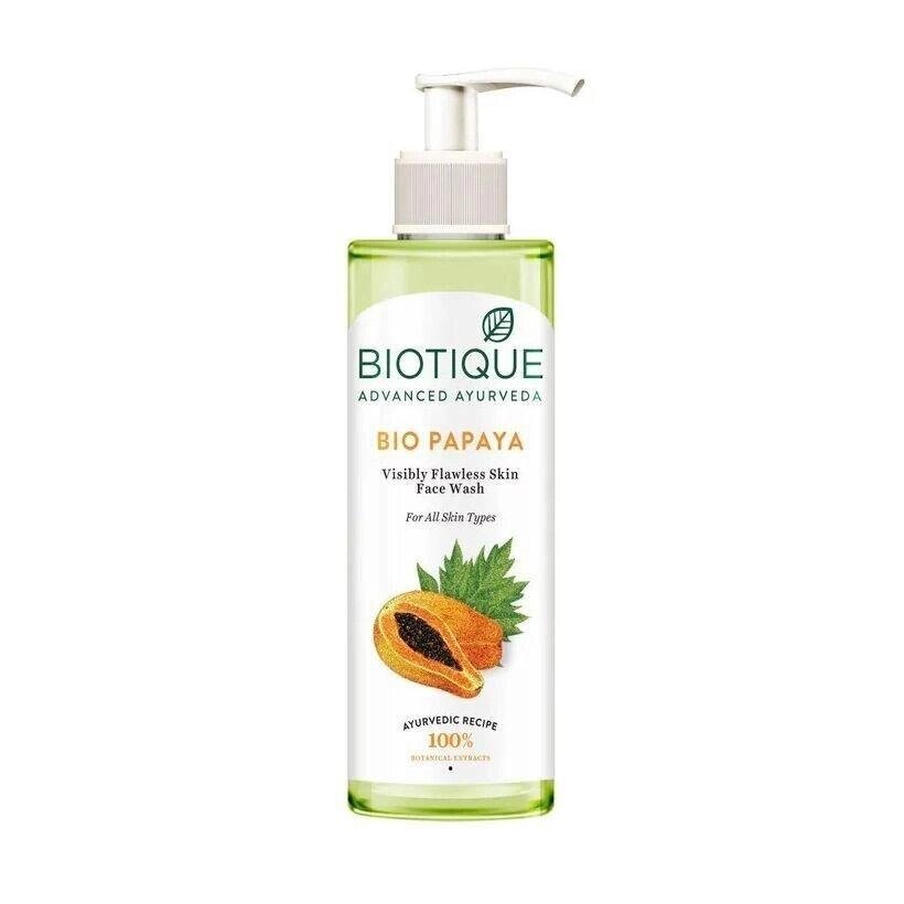 Засіб для вмивання з Папаєю (200 мл), Bio Papaya Visibly Flawless Skin Face Wash,  Biotique Під замовлення з Індії 45 від компанії greencard - фото 1