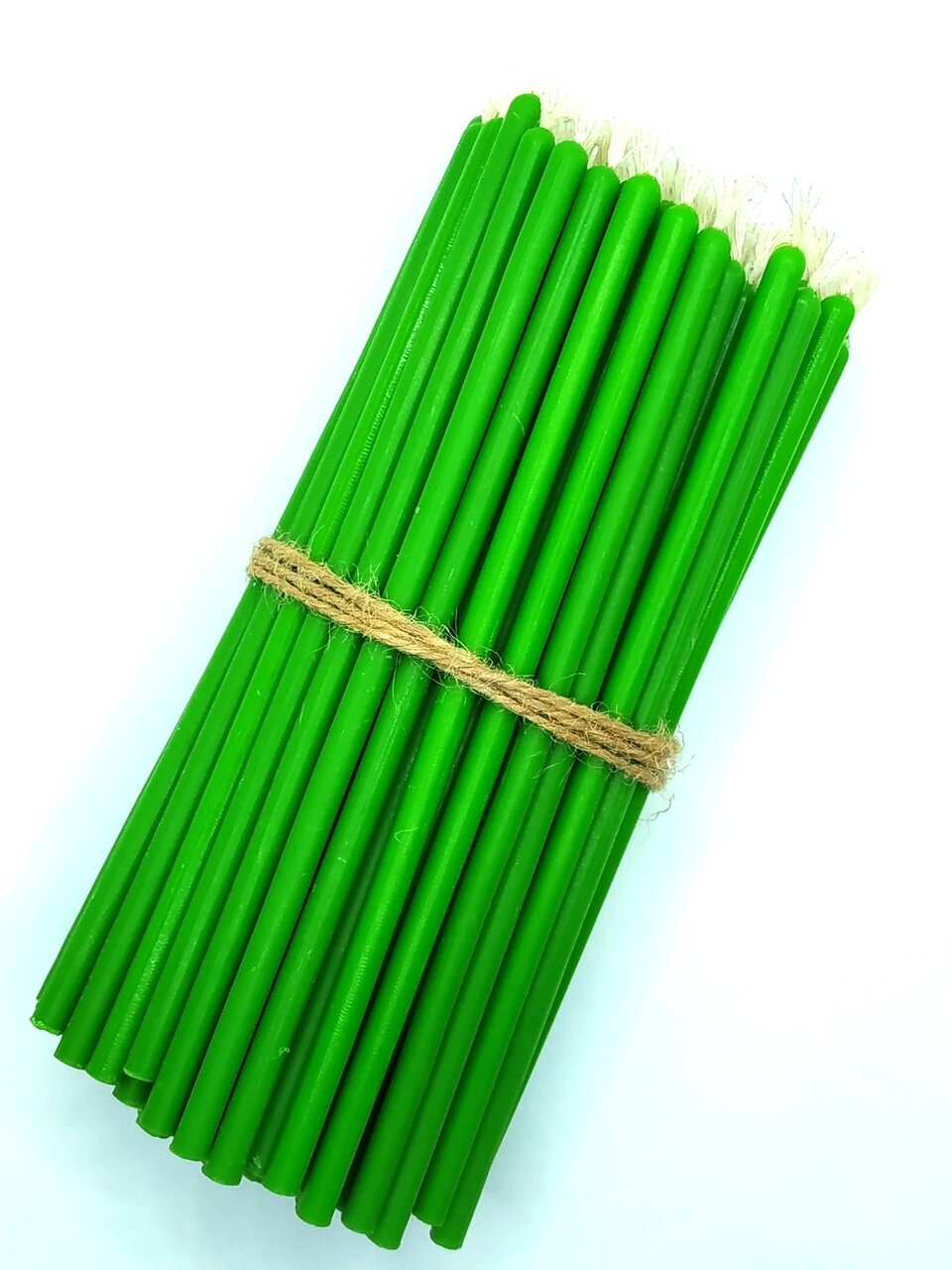 Зелені воскові свічки 30 хвилин упаковка 100 штук натуральний віск Код/Артикул 144 від компанії greencard - фото 1