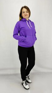 Жіноча спортива кофта весна літо з капюшоном в фіолетовому кольорі S, M, L, XL, XXL Код/Артикул 64 11194