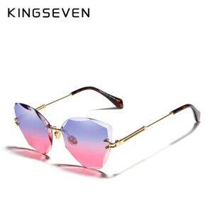 Жіночі градієнтні сонцезахисні окуляри KINGSEVEN N801 Blue Gradient Pink Код/Артикул 184