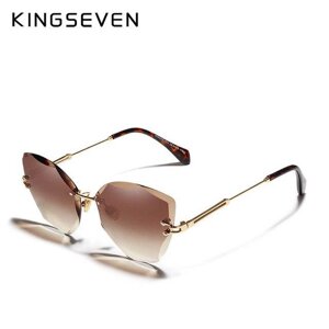 Жіночі градієнтні сонцезахисні окуляри KINGSEVEN N801 Brown Gradient Код/Артикул 184