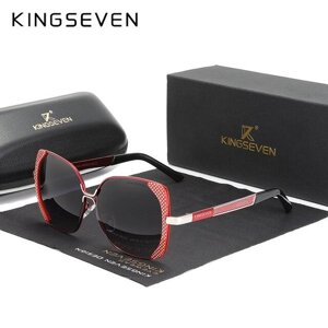 Жіночі поляризаційні сонцезахисні окуляри KINGSEVEN N7011 Red Код/Артикул 184