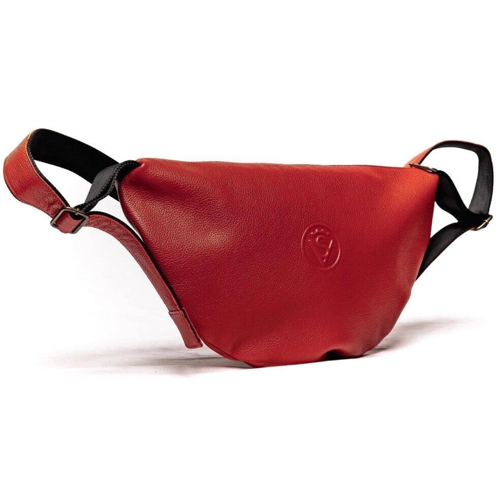 Жіноча поясна шкіряна сумка (VS107) червона Код/Артикул 35 VS107 від компанії greencard - фото 1