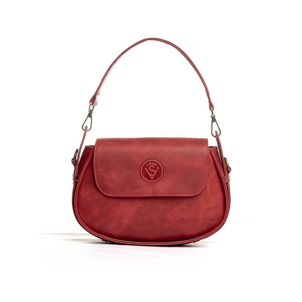 Жіноча шкіряна сумка (VSL009) червона матова Код/Артикул 35 VSL009 від компанії greencard - фото 1