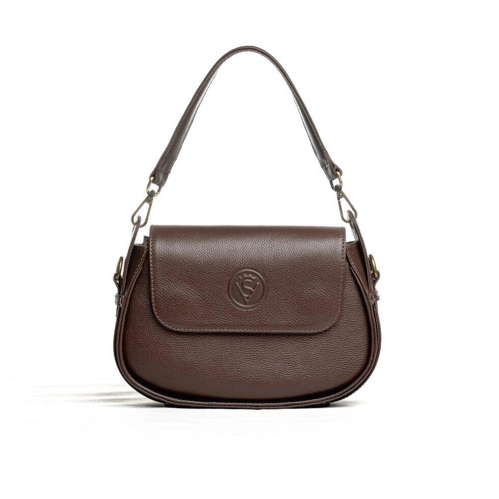 Жіноча шкіряна сумка (VSL009) коричнева Код/Артикул 35 VSL009 від компанії greencard - фото 1