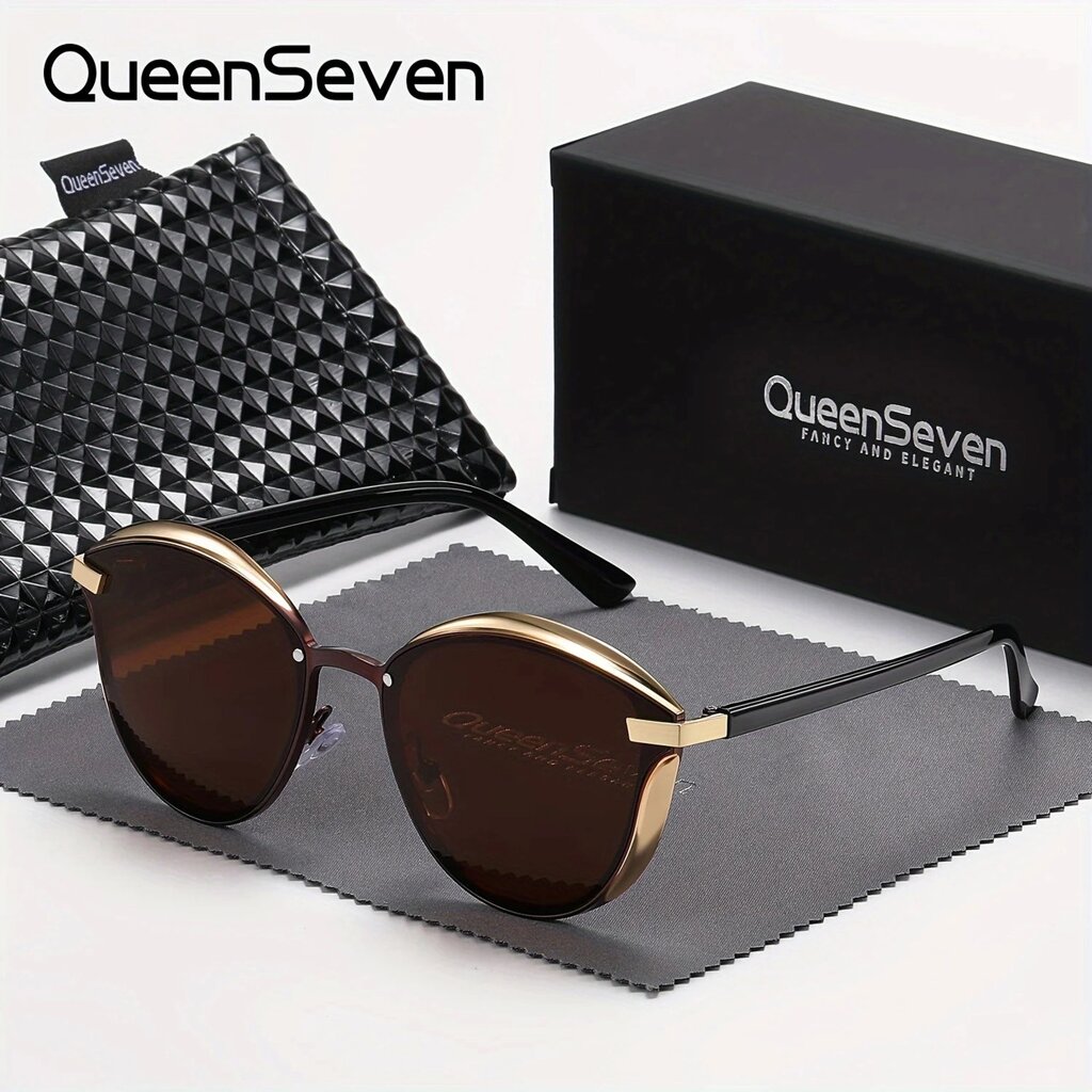 Жіночі поляризаційні сонцезахисні окуляри QUEENSEVEN 900123 Brown Код/Артикул 184 124315 від компанії greencard - фото 1