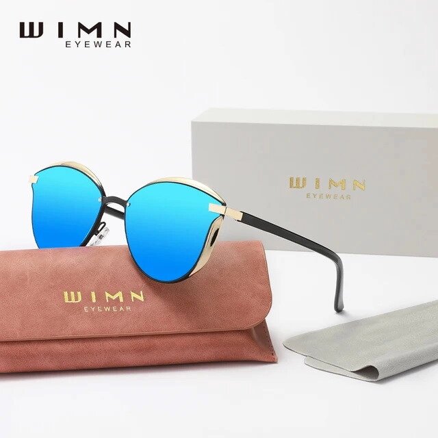 Жіночі поляризаційні сонцезахисні окуляри WIMN N7824 Blue Код/Артикул 184 від компанії greencard - фото 1