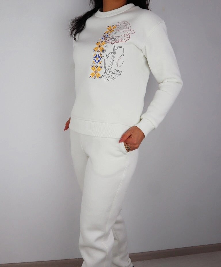 Жіночий спортивний костюм з вишивкою Едельвіка Код/Артикул 115 КС-004 від компанії greencard - фото 1