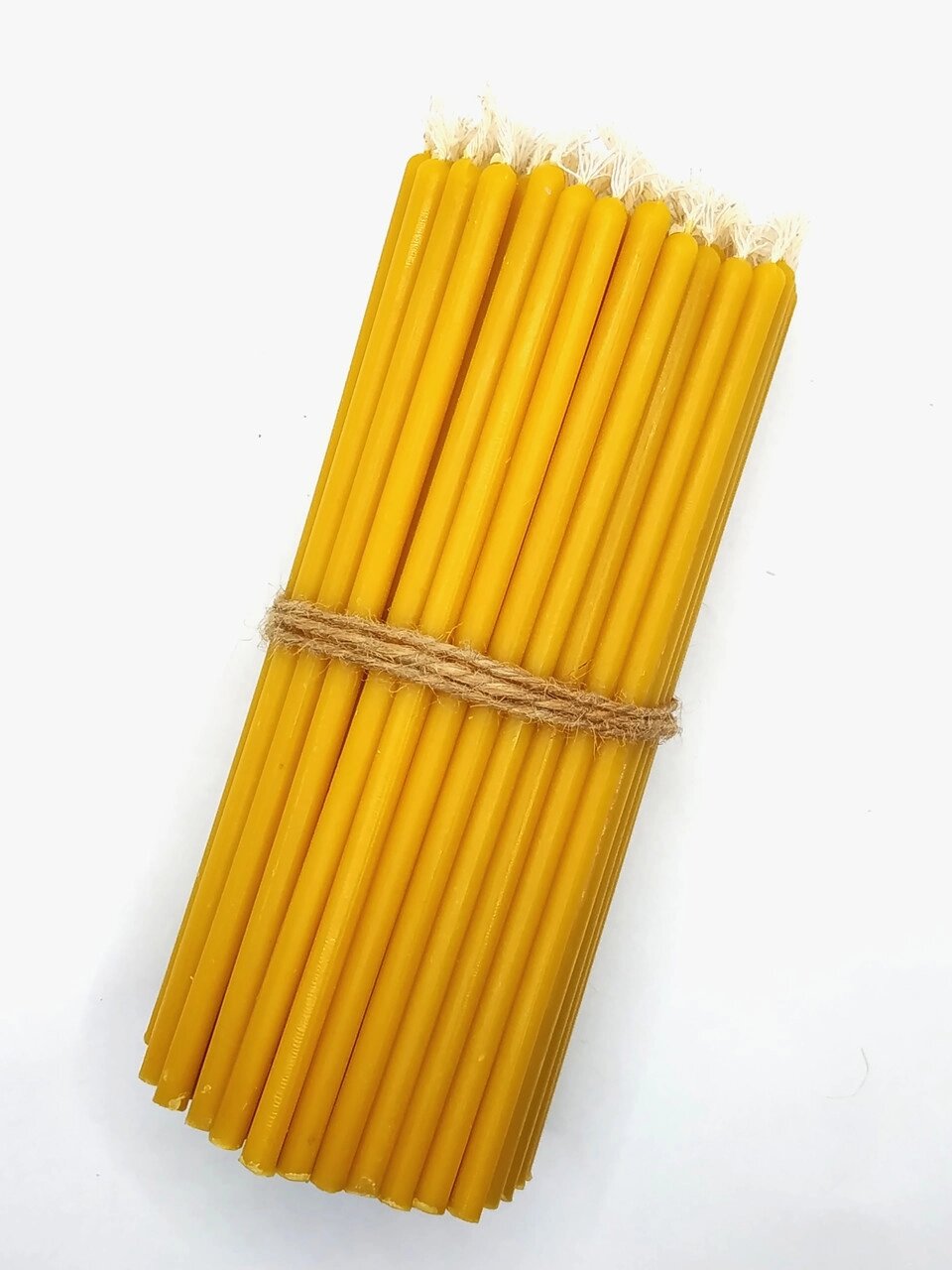 Жовті воскові свічки 30 хвилин упаковка 100 штук натуральний віск Код/Артикул 144 від компанії greencard - фото 1